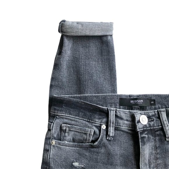 Hudson Barbara High Waist Super Skinny Crop Jeans - Picture 2 of 7